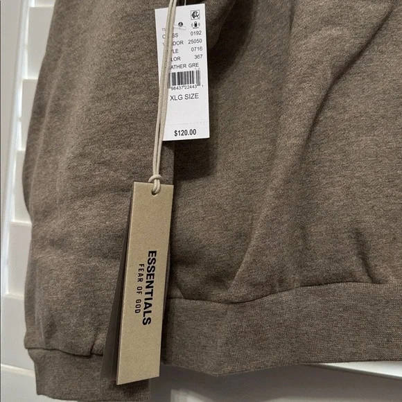 Essentials FEAR OF GOD ✨ Gray Hoodie NWT ⚡️Free Shipping! - Picture 5 of 5